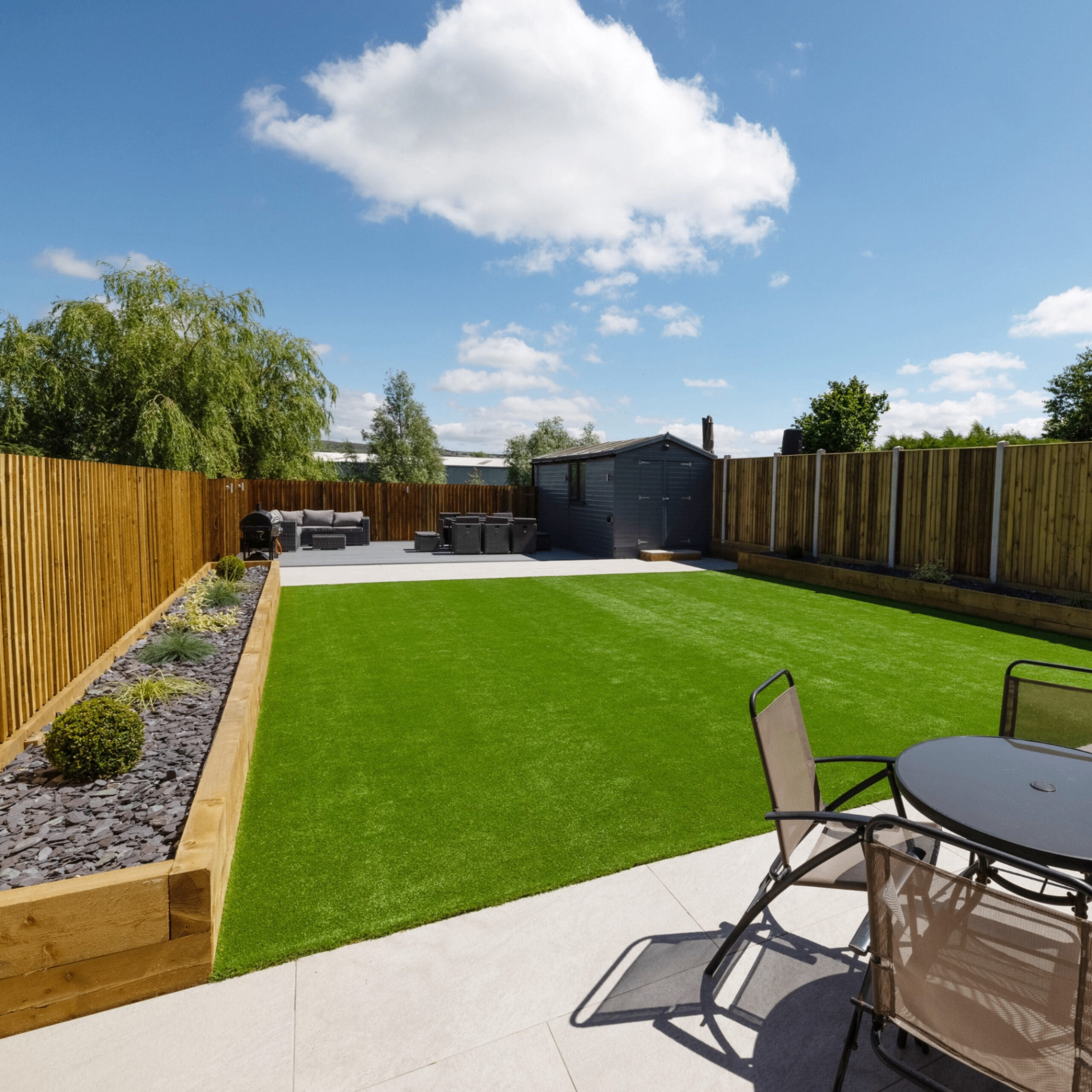 Artificial grass lawn